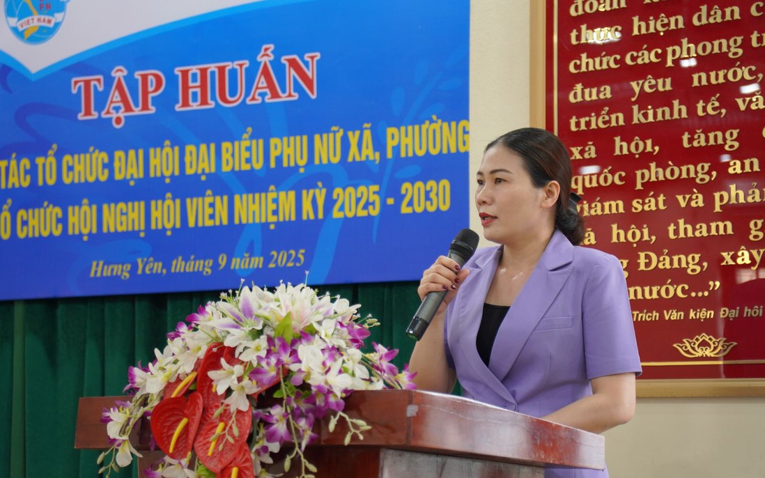 Hội LHPN tỉnh Hưng Yên tập huấn nghiệp vụ tổ chức Đại hội đại biểu Phụ nữ cấp xã, phường