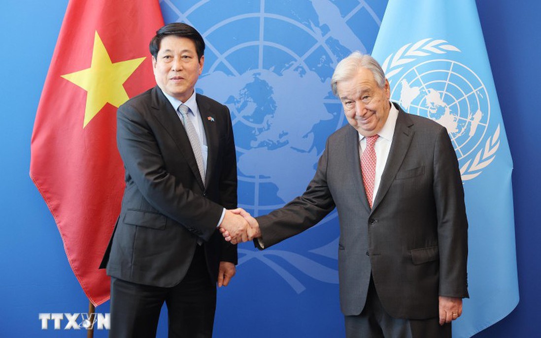 Chủ tịch nước Lương Cường gặp Tổng Thư ký Liên hợp quốc António Guterres