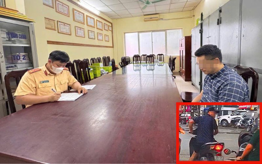 Xử phạt người đàn ông đi xe máy không đội mũ bảo hiểm gây gổ với một phụ nữ