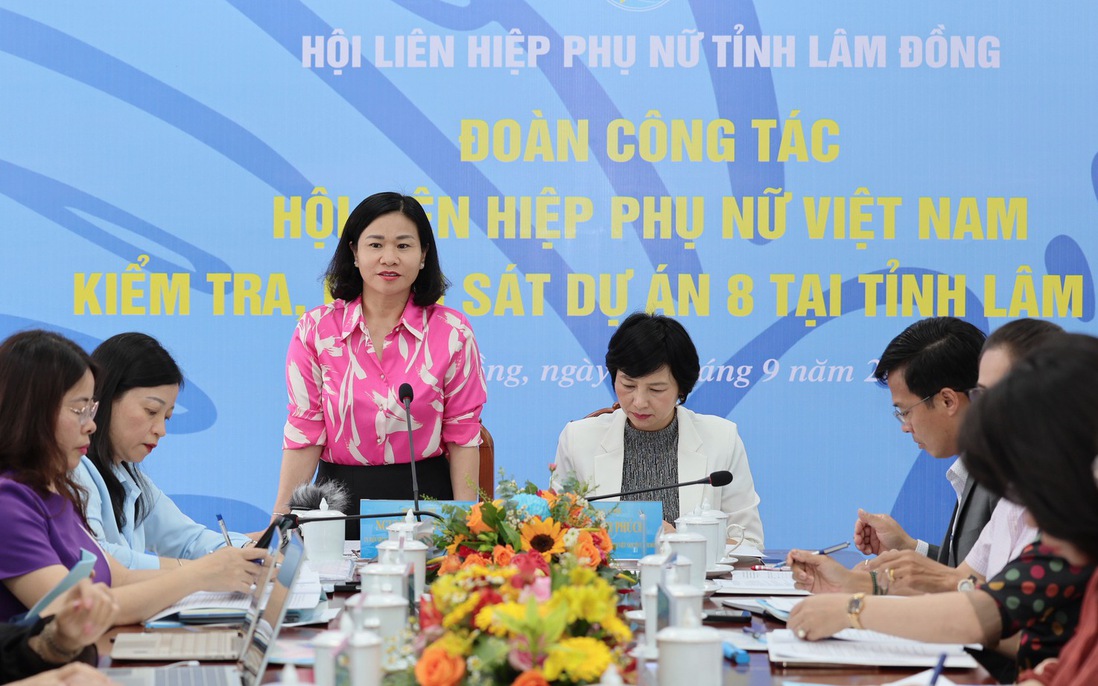 Hội LHPN Việt Nam kiểm tra, giám sát Dự án 8 tại tỉnh Lâm Đồng