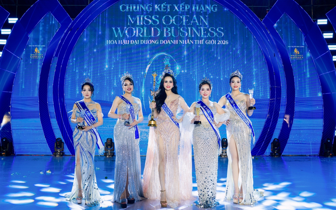 Nhà báo Vũ Thị Thanh Tâm đăng quang Hoa hậu Đại dương Doanh nhân Thế giới 2026