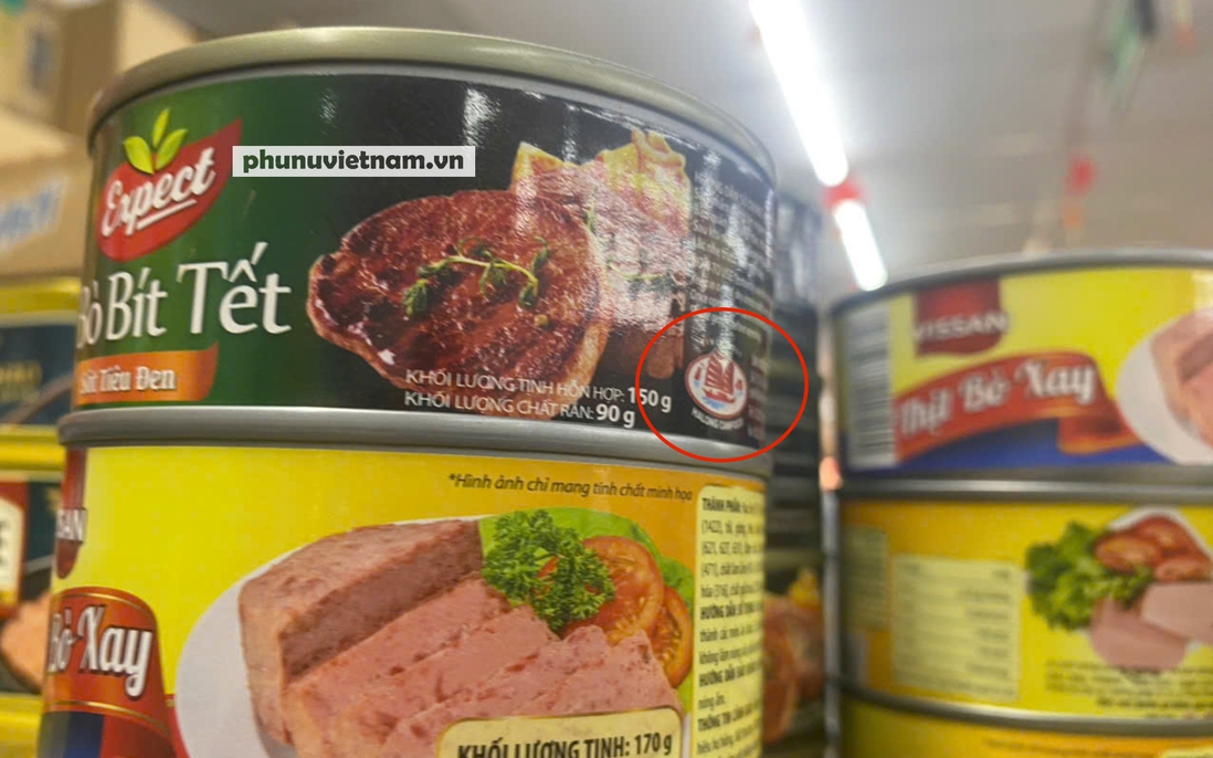 Sản phẩm Đồ hộp Hạ Long vẫn bày bán trên kệ siêu thị