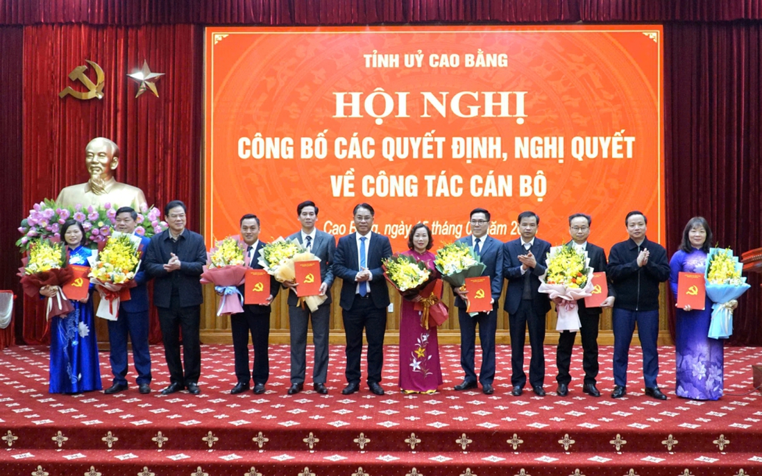 Tỉnh Cao Bằng điều động, bổ nhiệm nhiều lãnh đạo chủ chốt