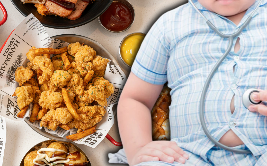 Bữa ăn thừa năng lượng khiến trẻ béo phì tăng mạnh