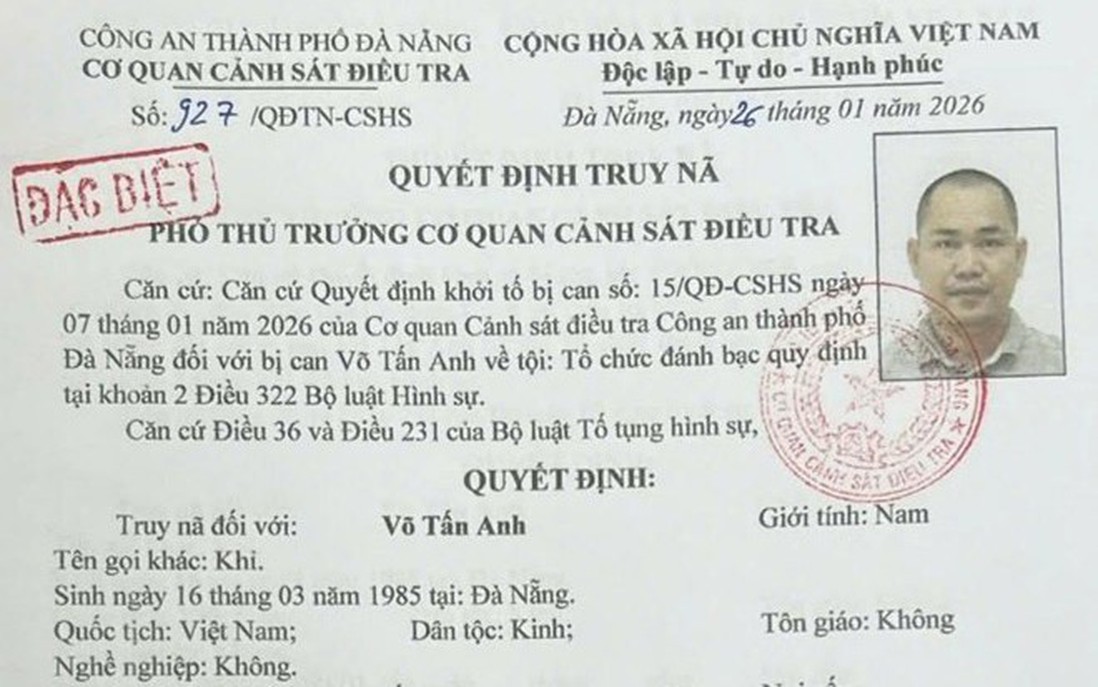 Truy nã đặc biệt trùm đường dây cá độ bóng đá tại Đà Nẵng, khởi tố 48 đối tượng