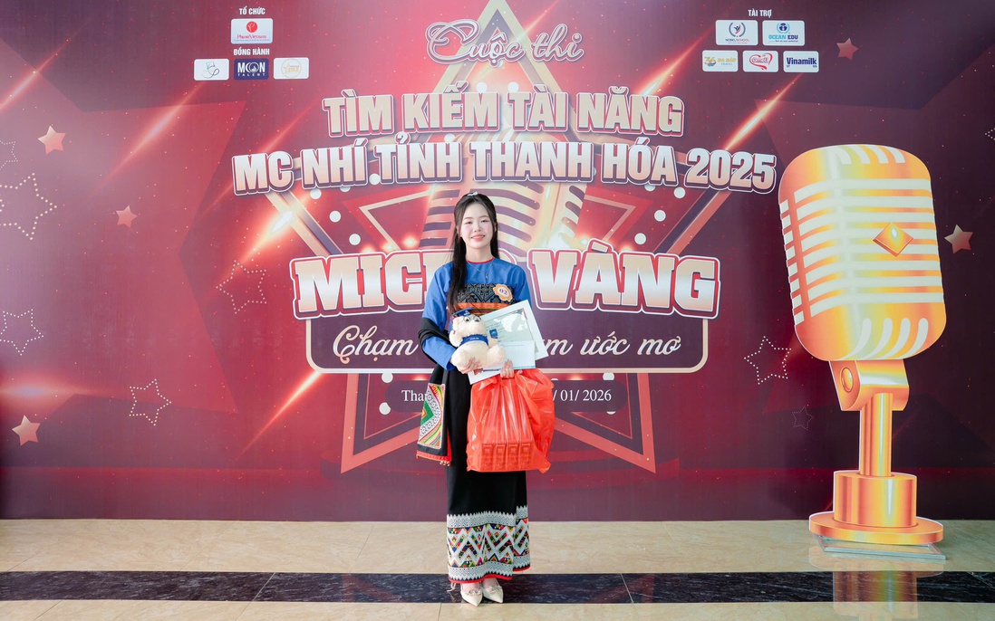Nữ sinh trường dân tộc nội trú tỏa sáng tại chung kết "MC Nhí - Micro Vàng"