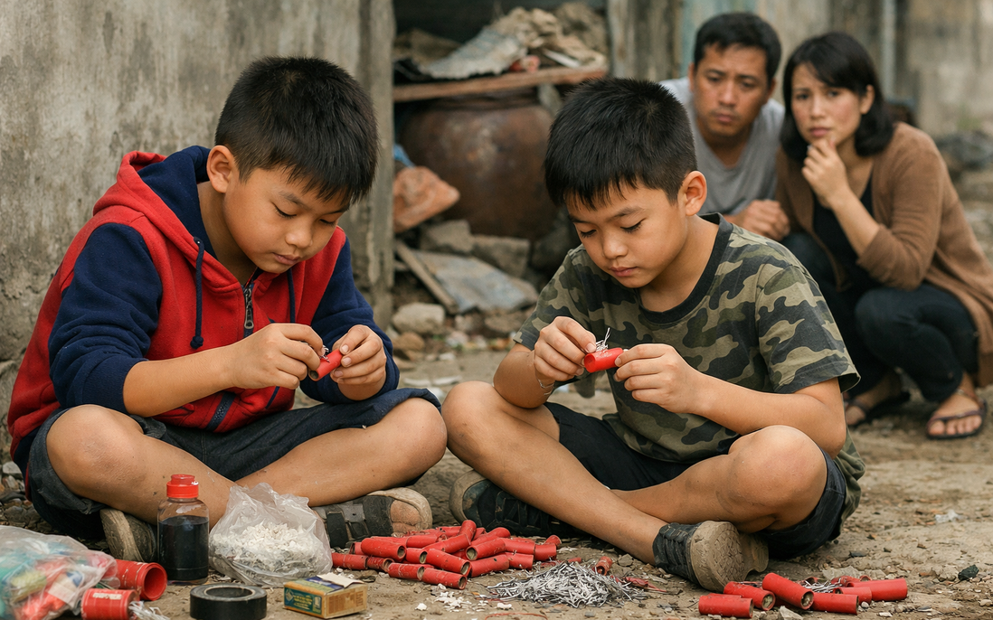 Trẻ chế pháo nổ dịp Tết: Bài cuối - Trách nhiệm của gia đình nhìn từ góc độ pháp luật