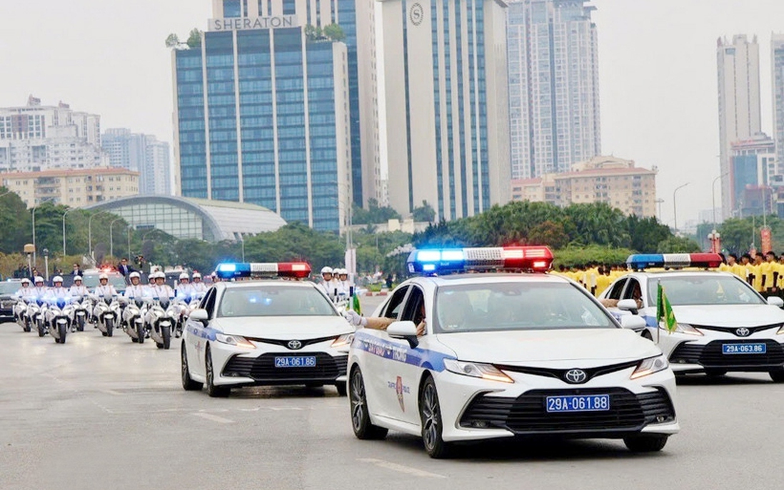 Bảo đảm trật tự giao thông phục vụ sơ duyệt, diễn tập bảo vệ Đại hội Đảng XIV