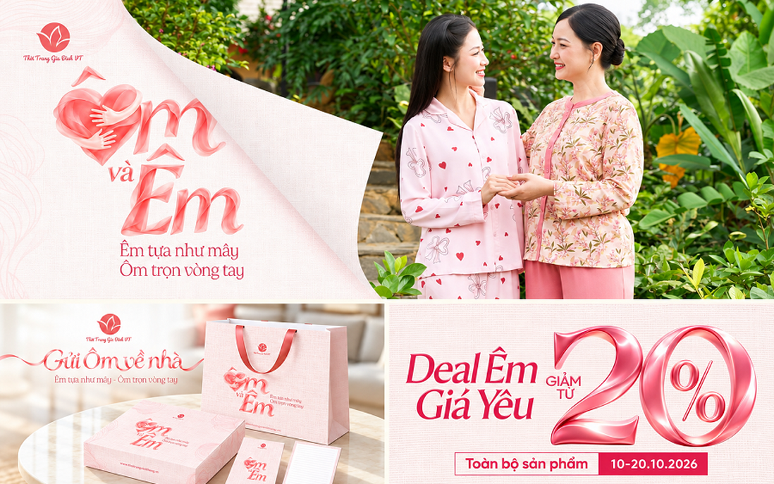 Thời trang Việt Thắng ra mắt chiến dịch "Ôm & Êm", gửi yêu thương đến mẹ dịp 20/10