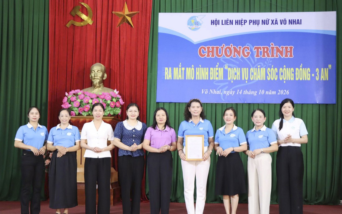 Hội LHPN Thái Nguyên ra mắt mô hình "Dịch vụ chăm sóc cộng đồng - 3 An"