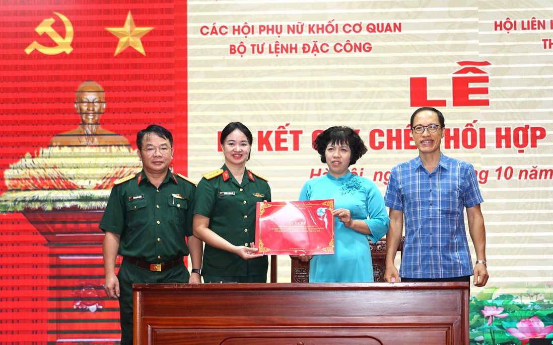 Phụ nữ Bộ Tư lệnh Đặc công và Hội LHPN xã Nam Phù ký kết quy chế phối hợp hoạt động kết nghĩa