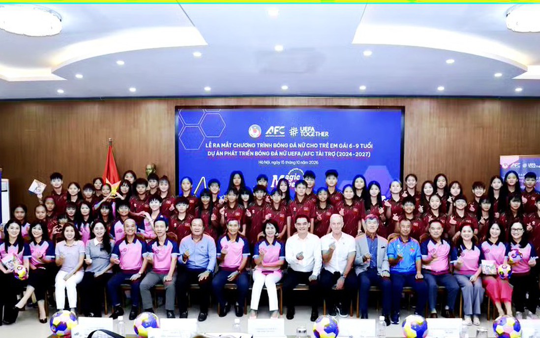 Liên đoàn Bóng đá Việt Nam ra mắt Chương trình phát triển bóng đá nữ trẻ em từ 6-9 tuổi
