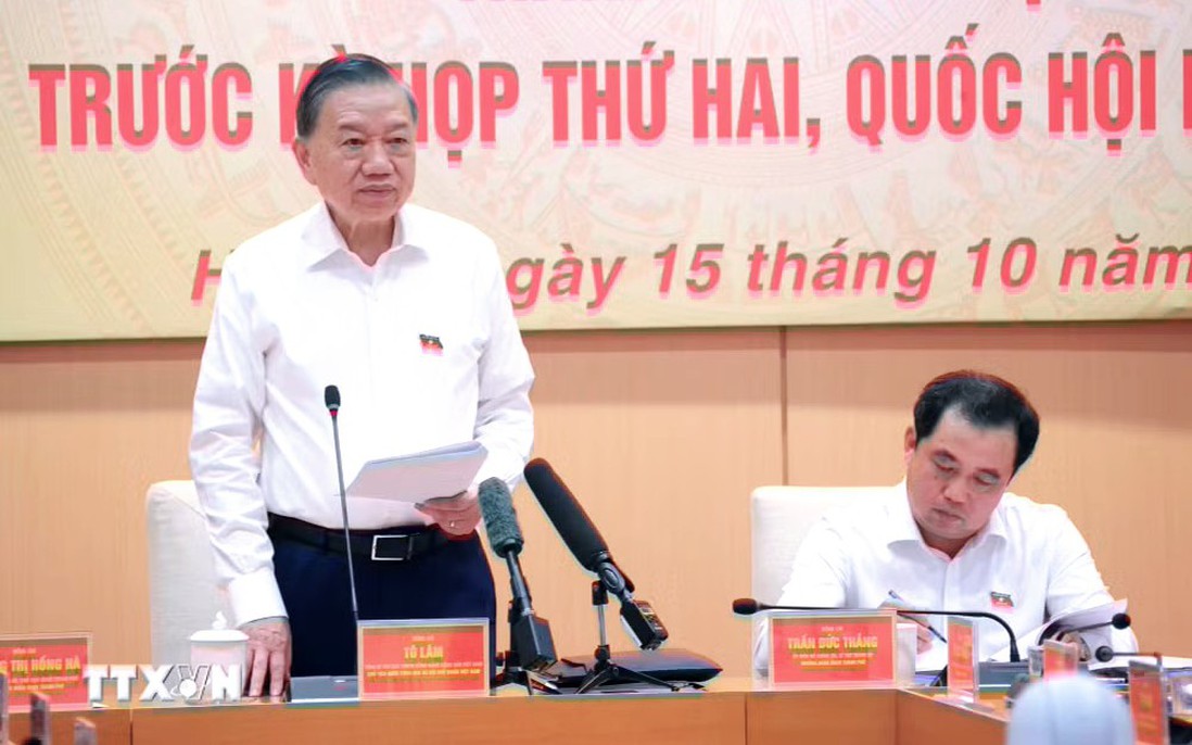 Tổng Bí thư, Chủ tịch nước Tô Lâm dự buổi làm việc chuẩn bị Kỳ họp thứ Hai, Quốc hội khóa XVI của Đoàn đại biểu Quốc hội Hà Nội