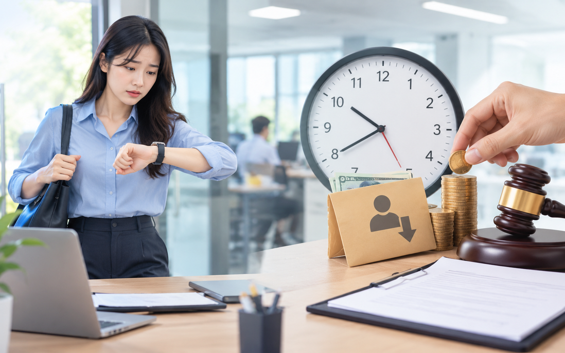 Trừ lương vì đi làm muộn, doanh nghiệp có thể bị phạt đến 80 triệu đồng