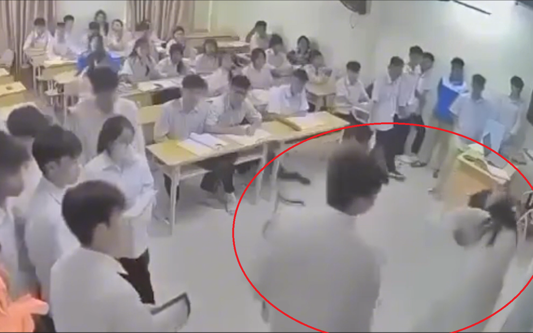 Hà Nội: Trường THPT Mạc Đĩnh Chi thông tin về vụ việc nam sinh hành hung giáo viên tại lớp học
