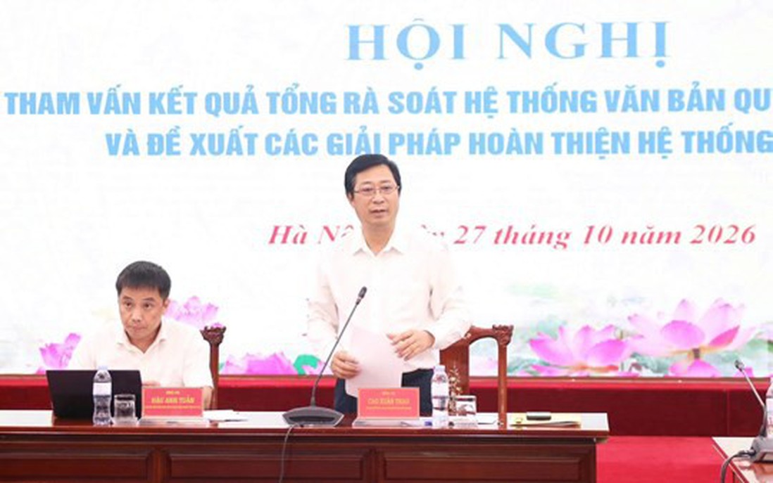 Hội nghị tham vấn về kết quả tổng rà soát hệ thống văn bản quy phạm pháp luật