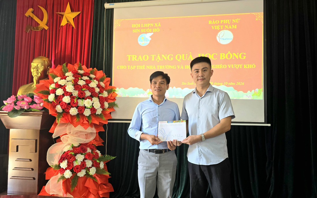 Bạn đọc Báo Phụ nữ Việt Nam tiếp sức học sinh nghèo vượt khó ở Lai Châu