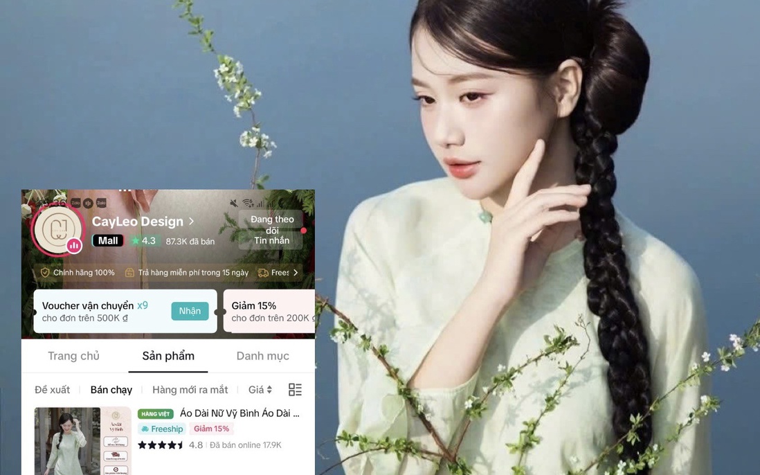 Áo dài lập kỷ lục trên "sàn diễn số" mùa Tết Bính Ngọ