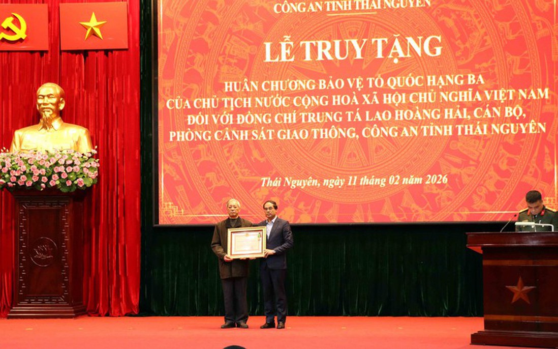 Thái Nguyên: Truy tặng “Huân chương Bảo vệ Tổ quốc” cho Trung tá Lao Hoàng Hải