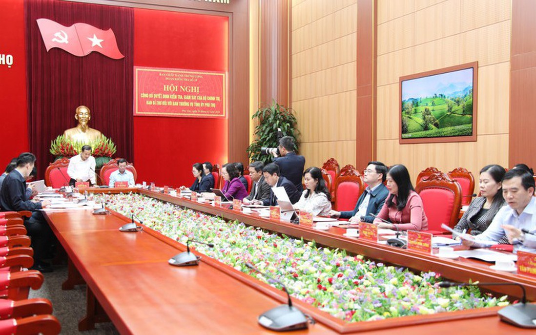 Công bố quyết định kiểm tra, giám sát đối với Ban Thường vụ Tỉnh ủy Phú Thọ