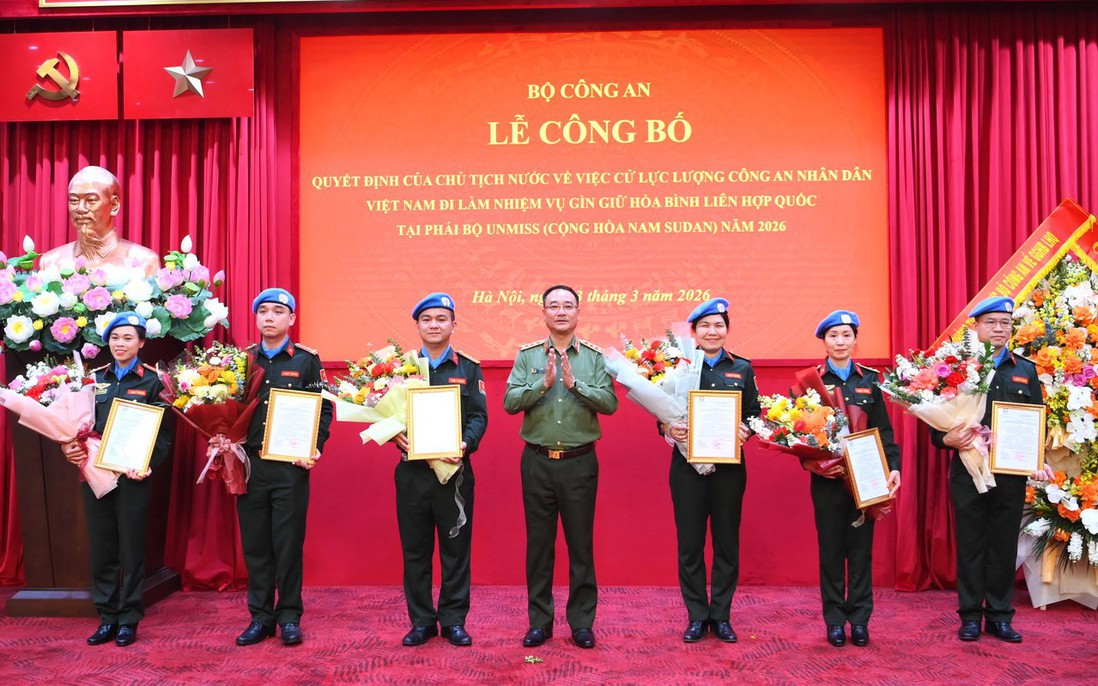 Thêm 3 nữ sĩ quan Công an Việt Nam lên đường thực hiện nhiệm vụ gìn giữ hòa bình