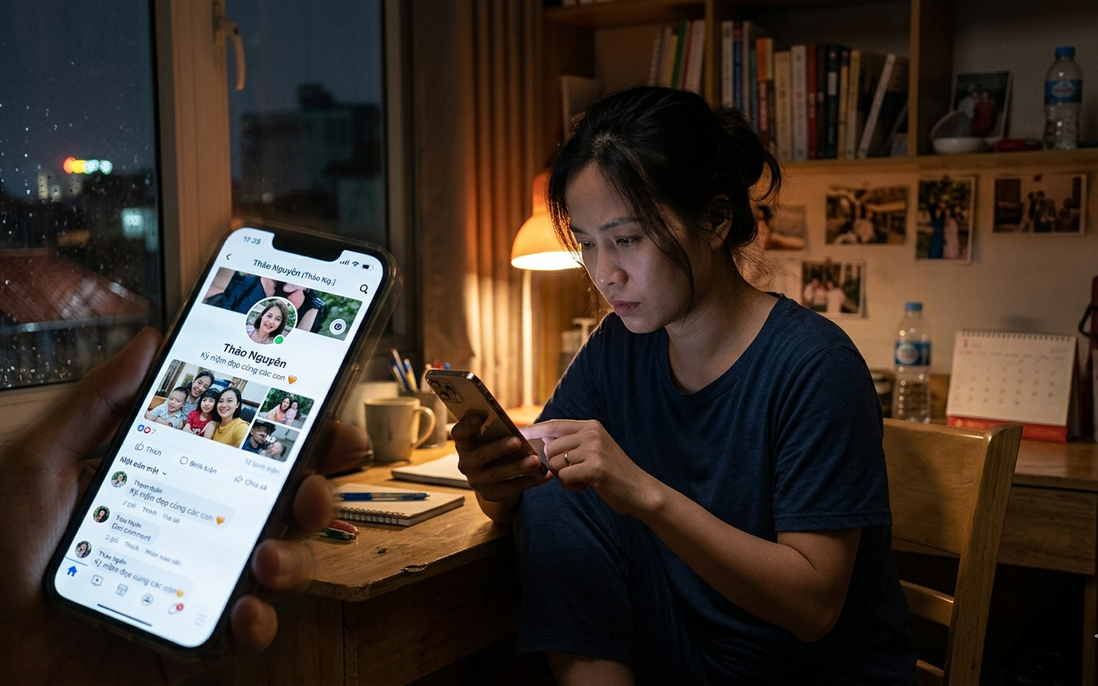 Hạnh phúc bị bóp nghẹt vì vợ mới "nghiện" rình rập Facebook vợ cũ