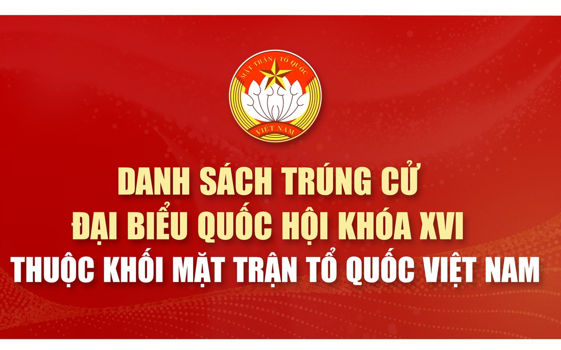 Các ứng cử viên khối Mặt trận Tổ quốc Việt Nam trúng cử đại biểu Quốc hội khóa XVI
