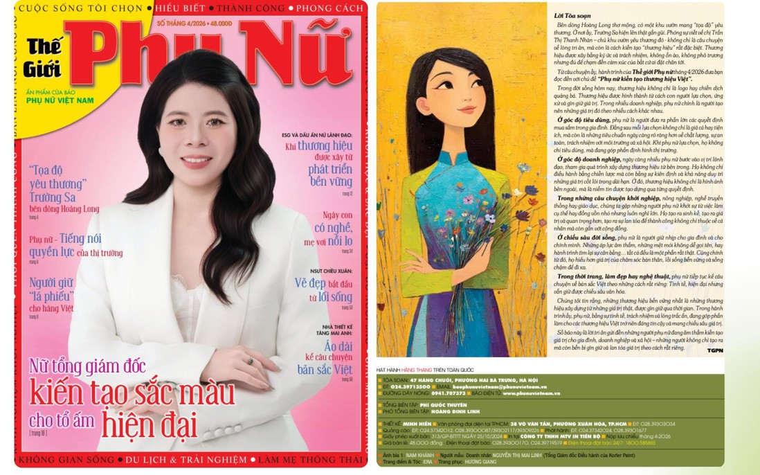 Thế giới Phụ nữ tháng 4/2026 mang đến một hành trình đặc biệt