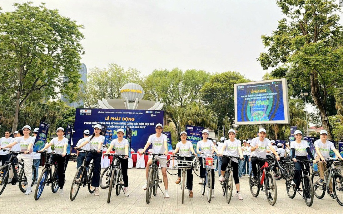 Đạp xe diễu hành lan tỏa thông điệp xanh tại Cao Bằng