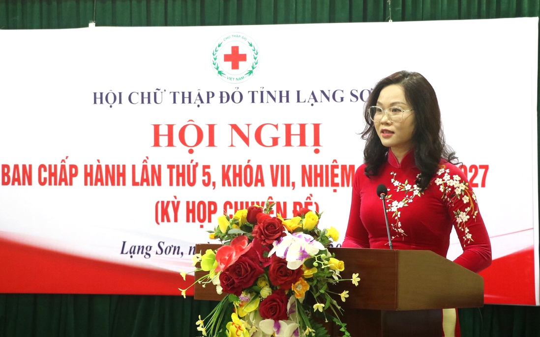 Bà Nguyễn Thu Hoài làm Chủ tịch Hội Chữ thập đỏ tỉnh Lạng Sơn