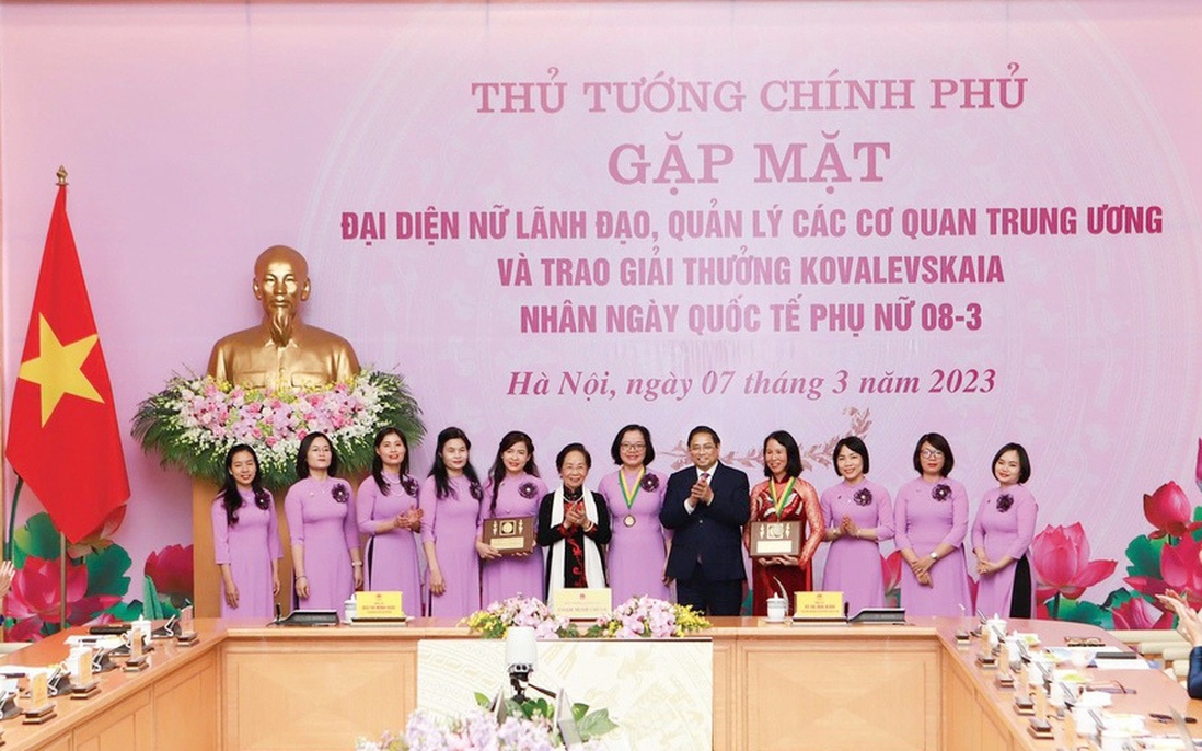 Sáng 6/3: Thủ tướng gặp mặt nữ lãnh đạo, quản lý các cơ quan TW và trao Giải thưởng Kovalevskaia năm 2025