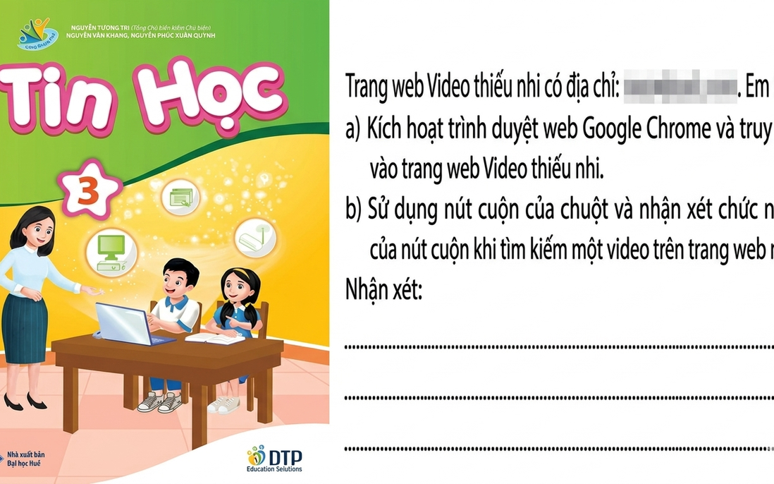 Vở bài tập Tin học lớp 3 chứa đường link độc hại: Trách nhiệm thuộc về ai?