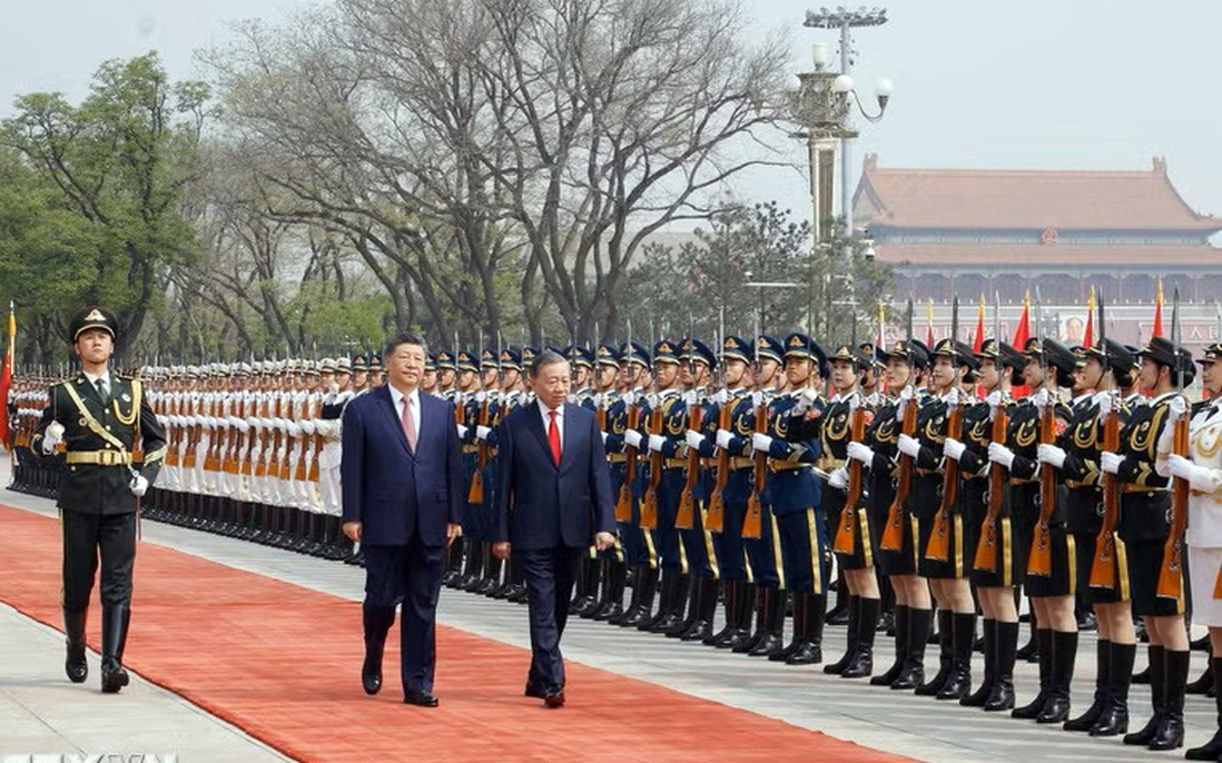 Tổng Bí thư, Chủ tịch Trung Quốc Tập Cận Bình chủ trì Lễ đón chính thức Tổng Bí thư, Chủ tịch nước Tô Lâm