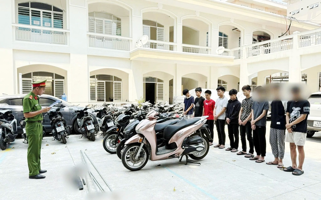 Bắt tạm giam 7 thanh thiếu niên mang kiếm, súng nhựa gây rối ở Đà Nẵng