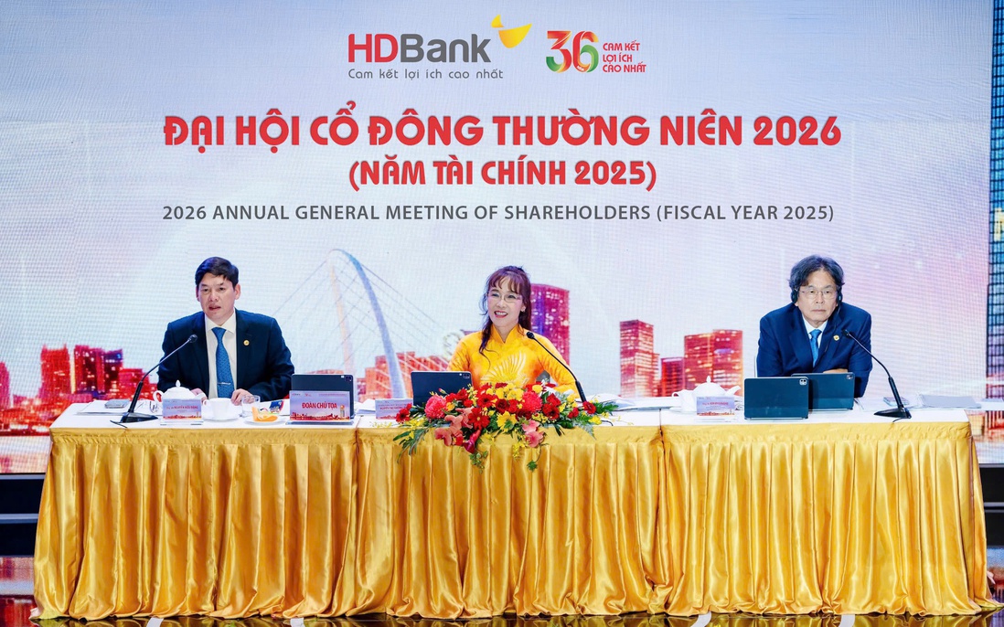 Đại hội đồng cổ đông HDBank 2026: Lợi nhuận kế hoạch tăng 41%, quy mô tiệm cận 1,2 triệu tỷ đồng
