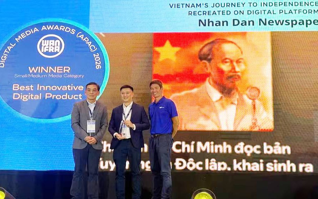 Báo Nhân Dân đoạt "cú đúp" tại giải Báo chí Kỹ thuật số châu Á 2026