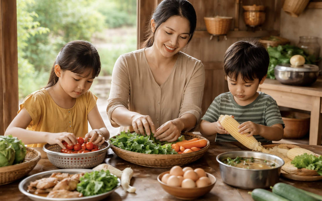 Nuôi con đủ đầy bằng cách "sống chậm"