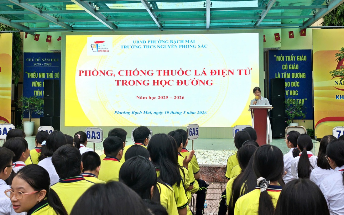 THCS Nguyễn Phong Sắc đa dạng tuyên truyền phòng chống thuốc lá điện tử