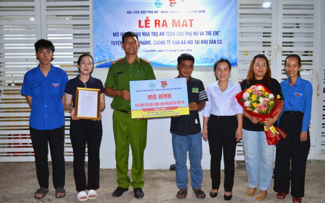 Ra mắt "Khu nhà trọ an toàn cho phụ nữ và trẻ em" tại xã Long Điền