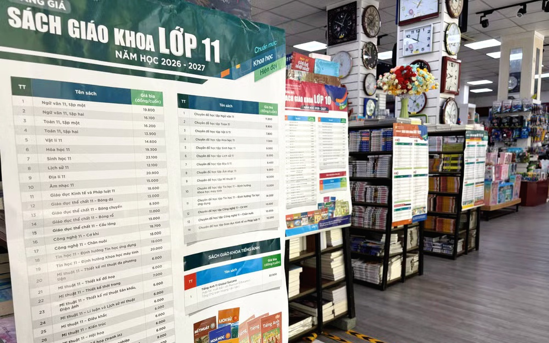 NXB Giáo dục Việt Nam công bố bảng giá sách giáo khoa từ lớp 1 đến lớp 12