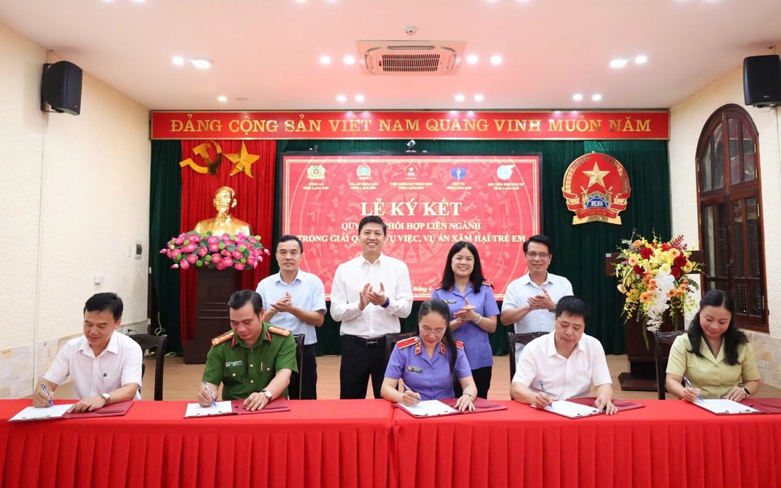 Lạng Sơn: Ký kết Quy chế phối hợp liên ngành bảo vệ, chăm sóc trẻ em