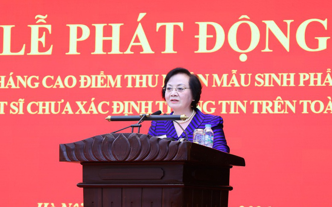 Phó Thủ tướng Phạm Thị Thanh Trà phát động cao điểm thu nhận ADN, mở thêm cơ hội xác định danh tính liệt sĩ