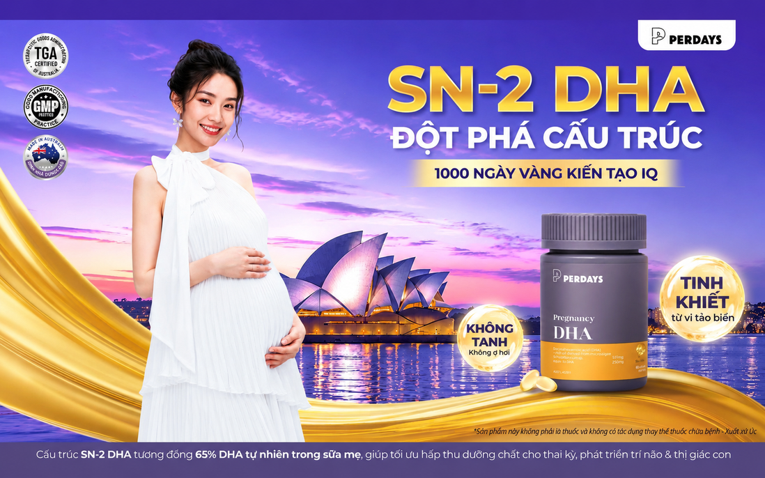 SN-2 DHA tương đồng 65% sữa mẹ - chuẩn TGA Úc 2026