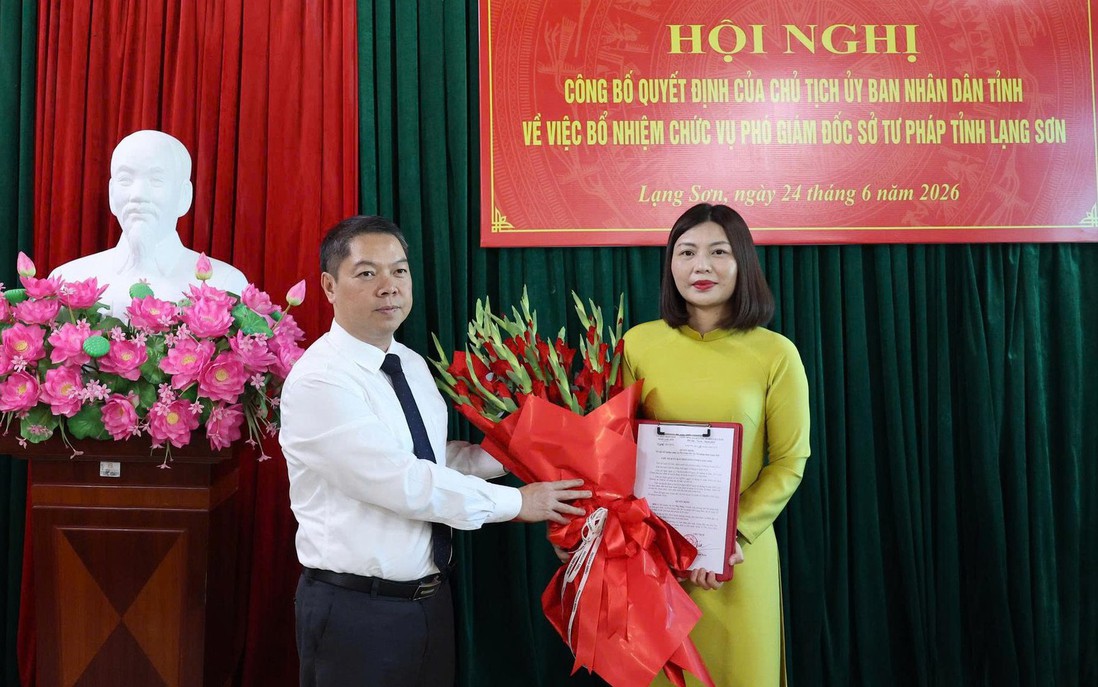 Bà Vi Thị Thùy làm Phó Giám đốc Sở Tư pháp tỉnh Lạng Sơn