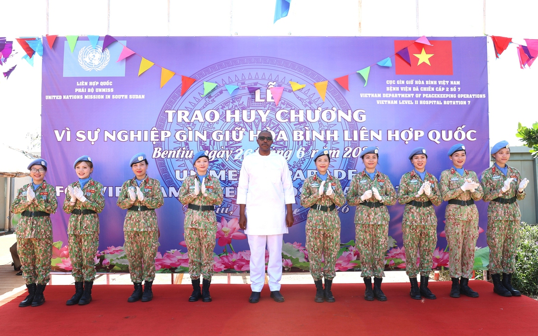 Bệnh viện Dã chiến 2.7 nhận Huy chương Gìn giữ hòa bình Liên Hợp Quốc