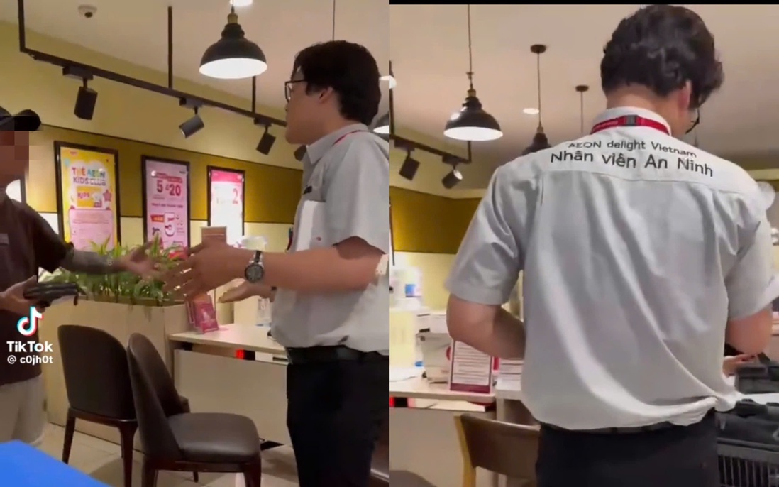 Nhân viên an ninh AEON Long Biên bị "đào" lại clip tranh cãi với khách hàng 2 năm trước