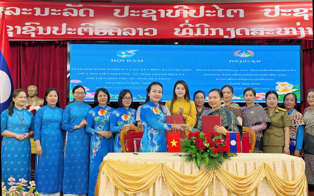 Hội LHPN tỉnh Thanh Hóa và Hội LHPN tỉnh Hủa Phăn (Lào) ký kết hợp tác giai đoạn 2026-2028