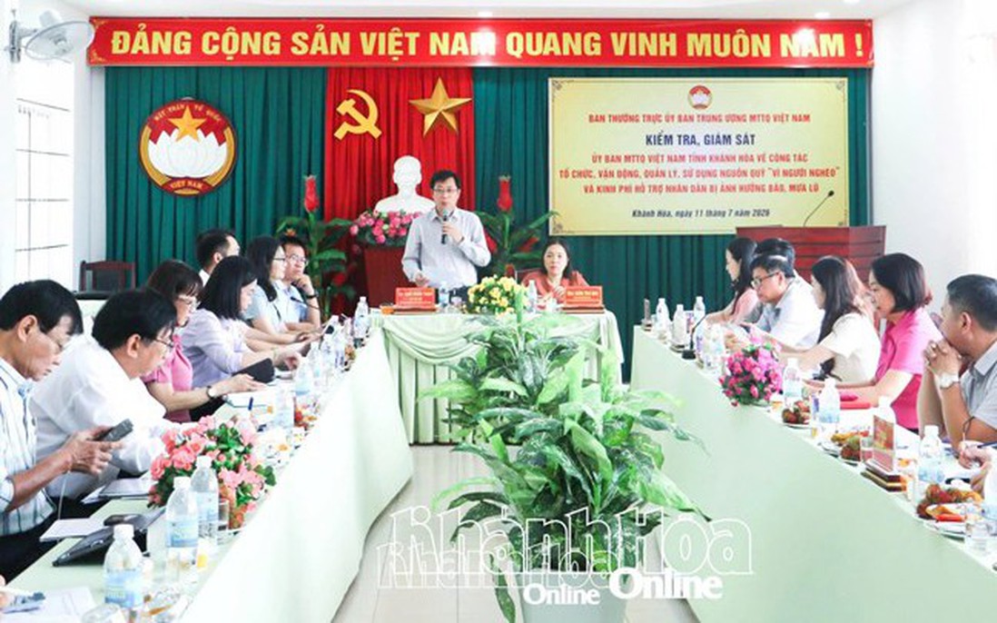 UBTƯ MTTQ Việt Nam kiểm tra công tác quản lý Quỹ Cứu trợ và Quỹ "Vì người nghèo" tại Khánh Hòa