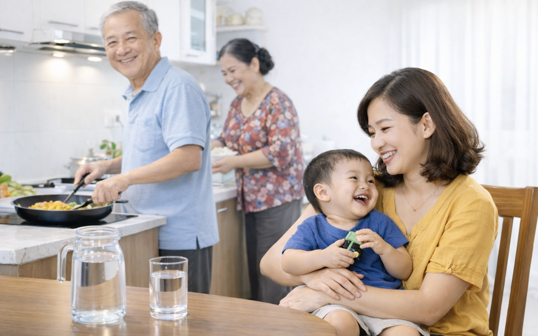 "Lãi" đủ thứ khi sống chung với bố mẹ chồng