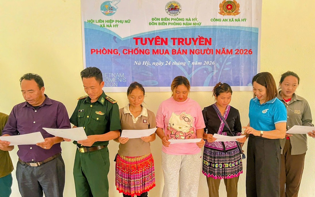 Hơn 500 hội viên, phụ nữ và nhân dân xã biên giới được tuyên truyền phòng, chống mua bán người